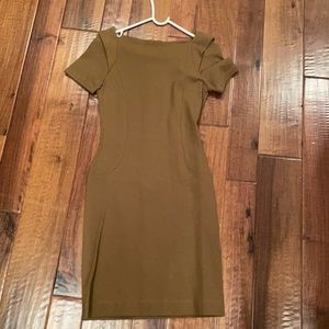 French connection olive green dress